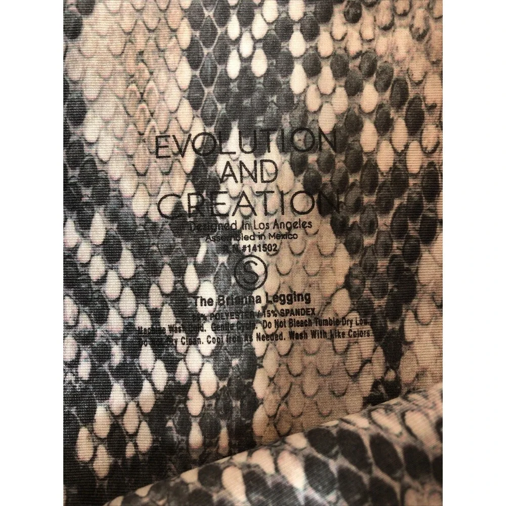 Evolution And Creation Leggings Women's Snakeskin Small The Brianna Skinny Ankle